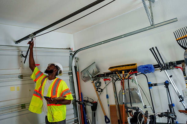 Professional Garage Door Panel Replacement technician working in Center Line, MI